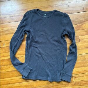 H&M grey Long Sleeve waffle knit thermal
